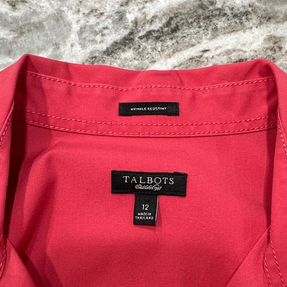 Talbots Coral Button-Down Shirt - Picture 4 of 4